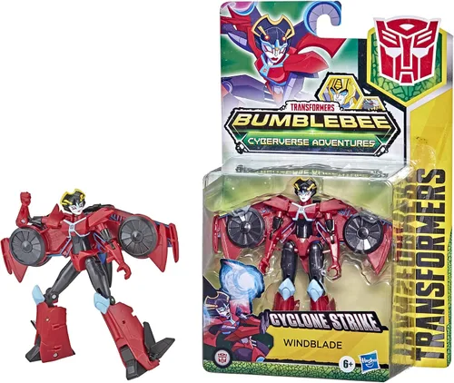 Vista 3 de Transformers Bumblebee Cyberverse Adventures Dinobots Unite Action Attackers Warrior Class Windblade with Cyclone Strike