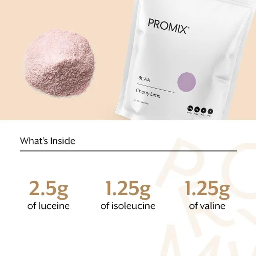 Vista 3 de Promix Nutrition Polvo BCAA con aminoácidos esenciales, cereza limada