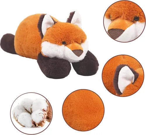 Vista 7 de ARELUX Animales de peluche de zorro rojo suave de 18 pulgadas: almohada de cuerpo de zorro de peluche linda y acogedora, juguetes de animales