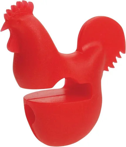 Vista 4 de Fox Run Brands sostenedor de cuchara con gallo, Pollo, Amarillo
