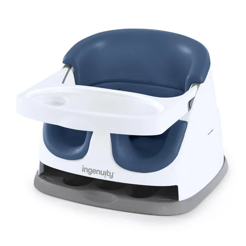 Vista 17 de Ingenuity Asiento base para bebé 2-en-1 con bandeja auto-guardable para alimentación y piso - Cashmere