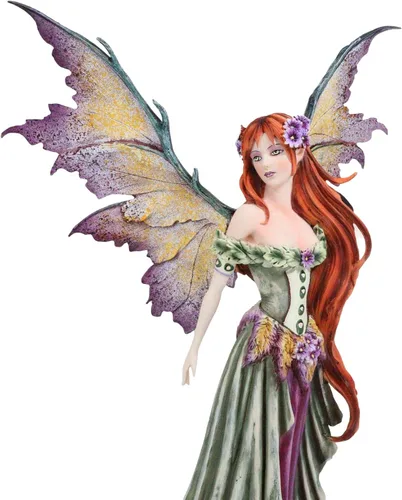 Vista 6 de Ebros Amy Brown - Estatua de hada grande de verano con adorno de flores, estatua de coleccionista de hadas FAE, figura mágica de 18.5 pulgadas