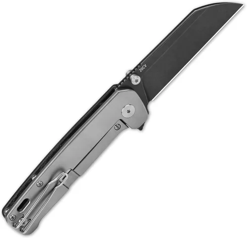 Vista 3 de QSP Penguin Plus - Cuchillo de bolsillo plegable, 3.38 pulgadas CPM20CV, cuchillo EDC de hoja de lavado a la piedra, hoja de aluminio frontal CF