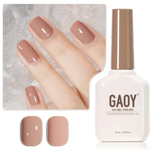 Vista 53 de GAOY - Esmalte de uñas de gel marrón, 16ml de esmalte de gel para quitar por remojo, curado con luz UV para arte de uñas, manicura DIY en casa, 2088