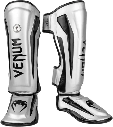 Vista 17 de Venum Espinilleras Elite Standup Blanco/Dorado