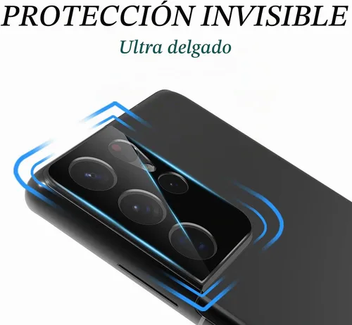 Vista 3 de CloudValley Protector de lente de cámara para Samsung Galaxy S21 Ultra de 6.8 pulgadas, [paquete de 3] Protección de cámara trasera de vidrio