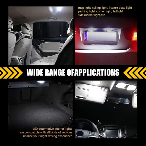 Vista 5 de 20 luces LED para techo de automóvil, 12 V, impermeables, de policarbonato de doble punta, luces de lectura interior de vehículo, accesorios