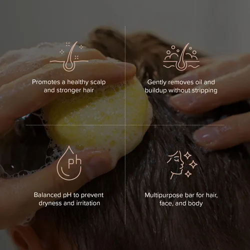 Vista 4 de Maka Nature - Barra de champú refrescante para todo tipo de cabello, 3.35 onzas