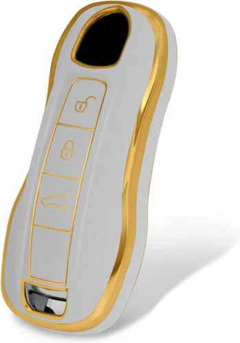 Vista 12 de Funda protectora para llavero inteligente compatible con Porsche 911 Cayenne Panamera TAYCAN de 3 botones sin llave, accesorios de control remoto