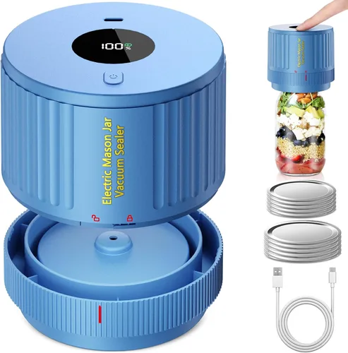Vista 14 de LOVE MOMENT - Kit de sellador al vacío eléctrico para tarros Mason para tarro Mason de boca ancha y boca regular
