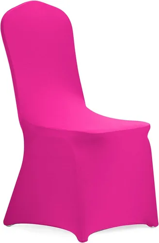 Vista 31 de Peomeise - 6 piezas de funda elástica de elastano para sillas, para bodas, fiestas, banquetes y eventos (negro, 6)