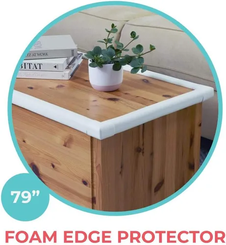 Vista 2 de Toddleroo by North States Protector de bordes de espuma Añade seguridad alrededor de los bordes de madera, vidrio o piedra con protector de espuma