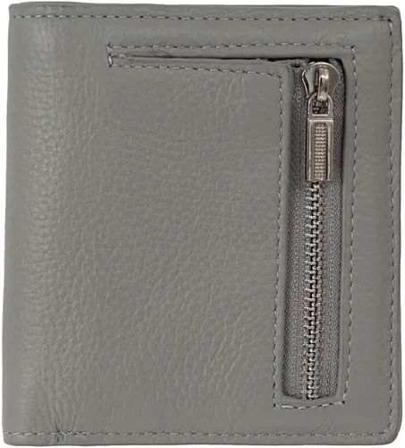 Vista 3 de Cartera de piel RFID pequeña compacta con bolsillo plegable para tarjetas, organizador de bolsillo para mujer, mini monedero con ventana