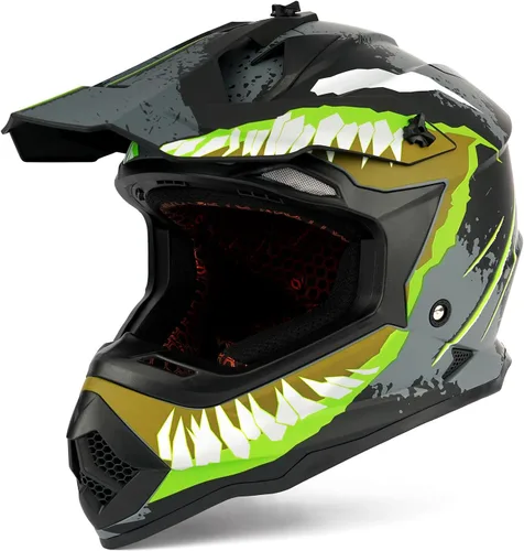 Vista 8 de Orthrus Off-Road Motorcycle Helmet for Adult ATV, Motorcross, Dirt Bike, and Snowmobile Enthusiasts
