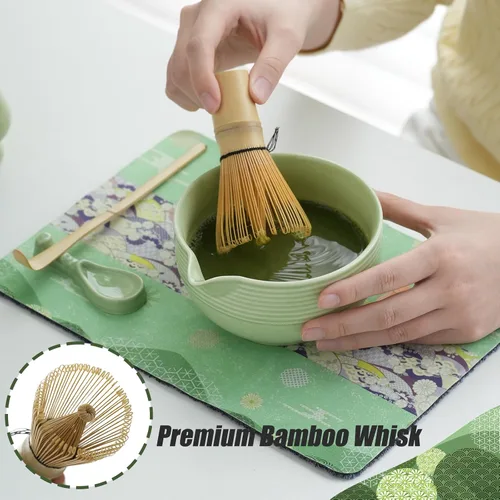 Vista 4 de Clay&Fire Batidor de matcha, batidor de bambú hecho a mano para polvo matcha, Chasen japonés tradicional para agitador de matcha, Wisk Matcha 100%
