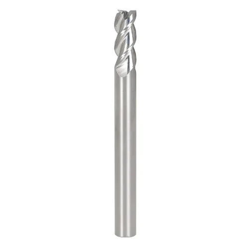 Vista 2 de findmall Molino de extremo de carburo helicoidal de 1/4 de pulgada de 3 flautas de 5/8 pulgadas de longitud de corte apto para corte de aluminio