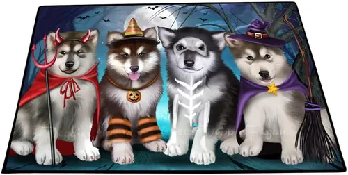 Vista 22 de Doggie of the Day Alaskan Malamute Dogs Floor Mat - 4th of July Independence Day - Best Dog Doormat - Protector Decor - Unique Portrait Art