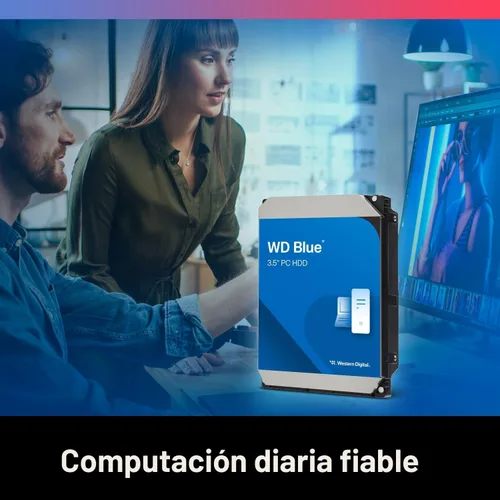 Vista 3 de Western Digital Disco Duro Interno WD Azul PC 2TB - 5400 RPM, SATA 6 Gb/s, caché de 64 MB, 3.5" - WD20EARZ