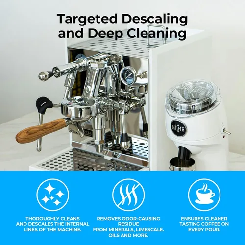 Vista 3 de Limpiador de cafetera (36 unidades), limpiador y descalcificador para cafetera, descalcificadores, pestañas descalcificadoras para máquina de café