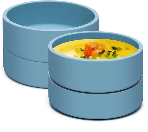 Vista 11 de Sartén para huevos con tapa, paquete de 3 moldes cuadrados de silicona para huevos, recipiente cuadrado antiadherente de 3 pulgadas para huevos