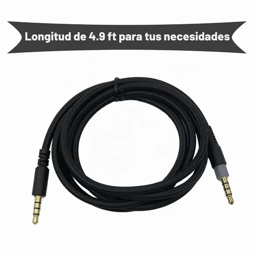 Vista 5 de Cable de audio de repuesto para auriculares Hyperx Cloud Alpha Gaming
