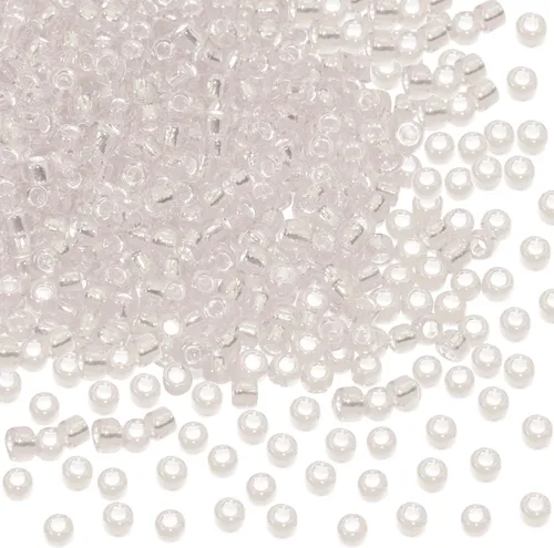 Vista 9 de Cuentas de cristal de ángel Penta de 1.76 oz, mini cuentas redondas de poni espaciadoras sueltas para aretes, pulseras, collares, cuentas de Champán