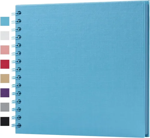 Vista 46 de potricher Álbum de Recortes DIY de 7 x 7 Pulgadas, 40 Páginas, Tapa Dura, Papel Kraft, Álbumes de Fotos para Recortes, Libro de Recuerdos para Bodas