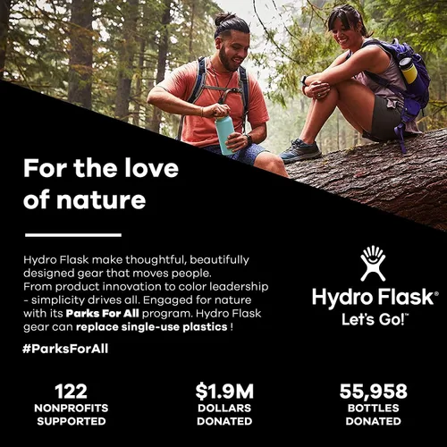 Vista 4 de Hydro Flask - Botella de boca ancha con tapa Flex