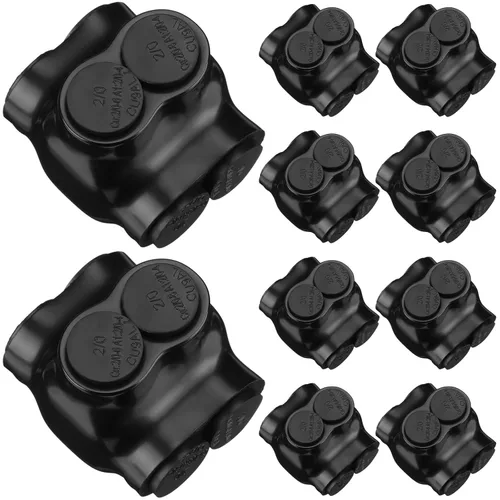 Vista 8 de Copkim 5 piezas de conectores de cable aislados de 2 puertos con empalme en línea de aluminio, conector de grifo de tapa precargado con inhibidor