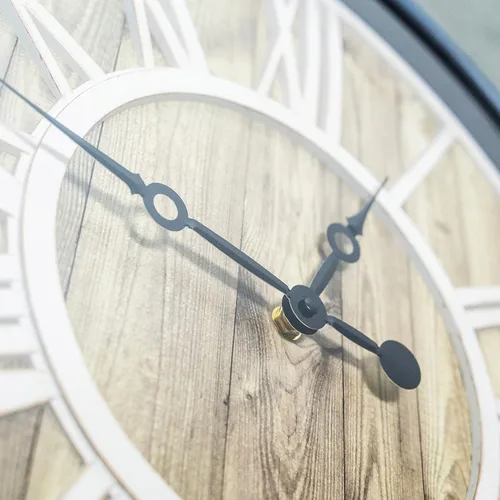 Vista 6 de Pacific Bay Mannheim - Reloj de pared grande decorativo ligero y moderno, silencioso sin tictac, números romanos 3D, fácil de leer, cubierta facial