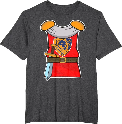 Vista 13 de Disfraz medieval de caballero de Halloween para adultos y niños, Negro, S