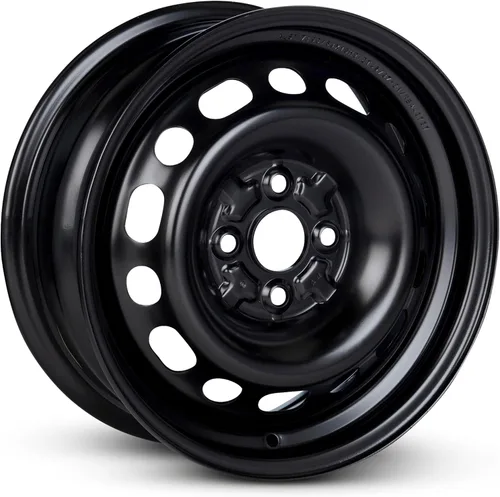 Vista 2 de Para Mazda 2 2011-2014 Llanta de acero negro con recubrimiento en polvo de 15 pulgadas - Reemplazo directo OEM - Rueda de coche lista para carretera