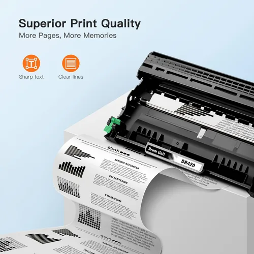 Vista 3 de E-Z Ink Unidad de tambor compatible (no tóner) para Brother DR420 DR 420 DR-420 para impresora HL-2270DW HL-2280DW HL-2230 HL-2240 MFC-7360N Negro