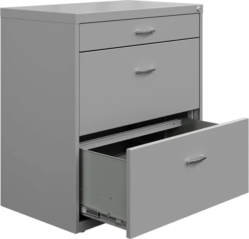 Vista 4 de NuSparc Lorell - Cajonera lateral, color plateado