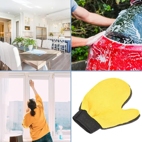 Vista 7 de M METERXITY Manopla de limpieza - Guantes de microfibra para lavar platos, ropa y persianas, aplicar a la limpieza de la casa