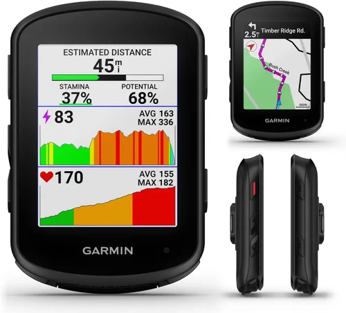 Vista 4 de Garmin Edge 840 Solar GPS Ciclismo Computadora, pantalla táctil, controles de botón, navegación avanzada con paquete E-Bank
