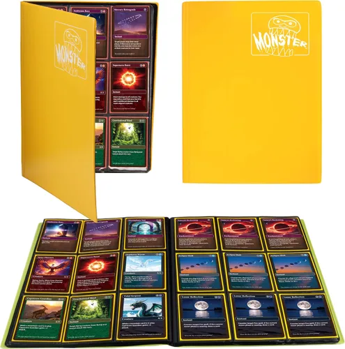 Vista 13 de Monster Binder - Álbum de tarjeta coleccionables, 9 bolsillos para tarjetas, retiene 360 de Yugioh, Magic, y Pokémon, Matte Teal Verde azulado mate