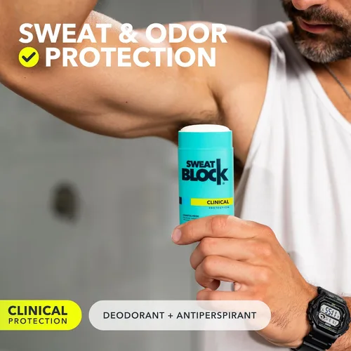 Vista 2 de SweatBlock Desodorante Antitranspirante para Mujeres y Hombres 48 Horas de Alta Protección contra el Sudor y el Olor Sin Irritación