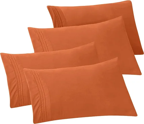 Vista 51 de Elegant Comfort Fundas de almohada sólidas de microfibra de alta calidad hotelera, tejido suave, resistente a las arrugas y a las manchas, fácil