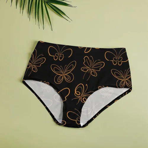 Vista 4 de Florally 3D Print High Waisted Underwear for Women Full Coverage Moisture Wicking Stretch Waistband Brief Panties