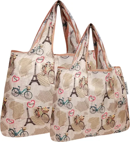 Vista 24 de allydrew Large Foldable Tote Nylon Reusable Grocery Bags