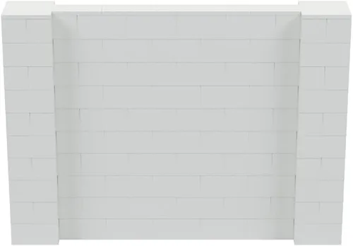 Vista 248 de EverBlock Kit de pared de 5 x 4 pies Bloques de construcción modulares Sistema de pared para edificios, pantallas y estructuras Divisor