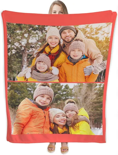 Vista 11 de Manta personalizada con foto y texto, mantas de franela personalizadas para subir cualquier foto, 30 x 40 pulgadas - 1 foto