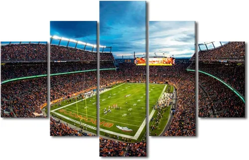 Vista 43 de Arte de pared en lienzo de estadio Allegiant, arte de pared para sala de estar, equipo de fútbol americano, pintura moderna de Nevada Las Vegas