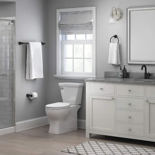 Vista 10 de Franklin Brass Kinla - Juego de accesorios de baño de 3 piezas, color negro mate, accesorios de baño, KIN3PC-MB
