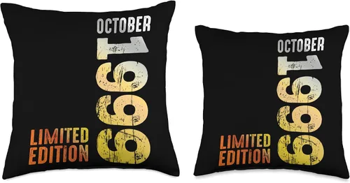 Vista 3 de Since October 1999 Retro 1999 Vintage 1999 October Throw Pillow