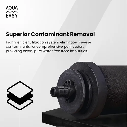 Vista 8 de AquaEasy Go Dispensador de filtro de agua de acero inoxidable de 50 tazas, capacidad extragrande, potente filtración rápida del 99%, dura 250