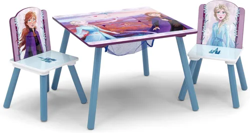 Vista 2 de Delta Children Juego de mesa y silla para niños con almacenamiento (2 sillas incluidas), ideal para artes y manualidades, merienda, educación