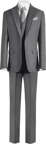 Vista 12 de Conjunto de traje formal para niños, 5 piezas, ajustado 3 piezas azul oscuro