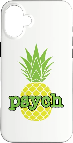 Vista 23 de Funda blanca para iPhone 16 Psych Pineapple Fruit